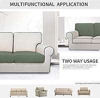 Vista 538 de Easy-Going Fundas Elásticas de 3 Piezas para Cojines de Sofá para Sofá Seccional Izquierdo/Derecho en Forma de L Chaise Lounge Funda de Asiento