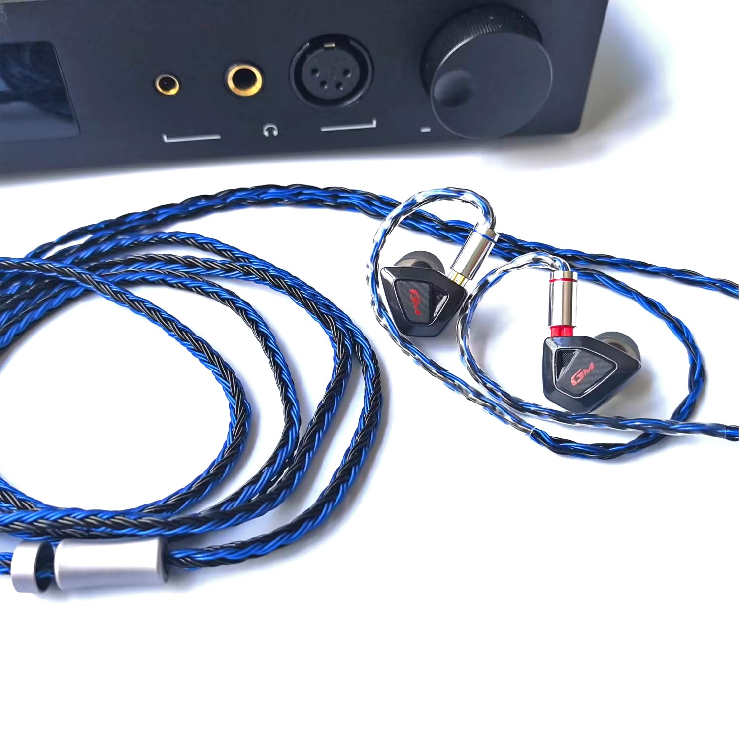 Cable de auriculares mejorado, cable de monitor intraural, cables IEM chapados en plata de 16 núcleos para KZ ZS10 ZSR ZST TRN V90 BL03, etc., funciona en audiófilo músico (0.78mm-2pin 1.5 m