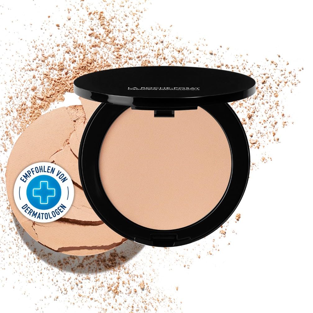 La Roche-Posay Toleriane Mineral Kompakt-Puder, Make-up für empfindliche Haut, Formel mit mattierenden Pigmenten und Perlit, Mittlere Deckkraft mit LSF 25, Farbe: Beige Clair Nr. 11, 9 g