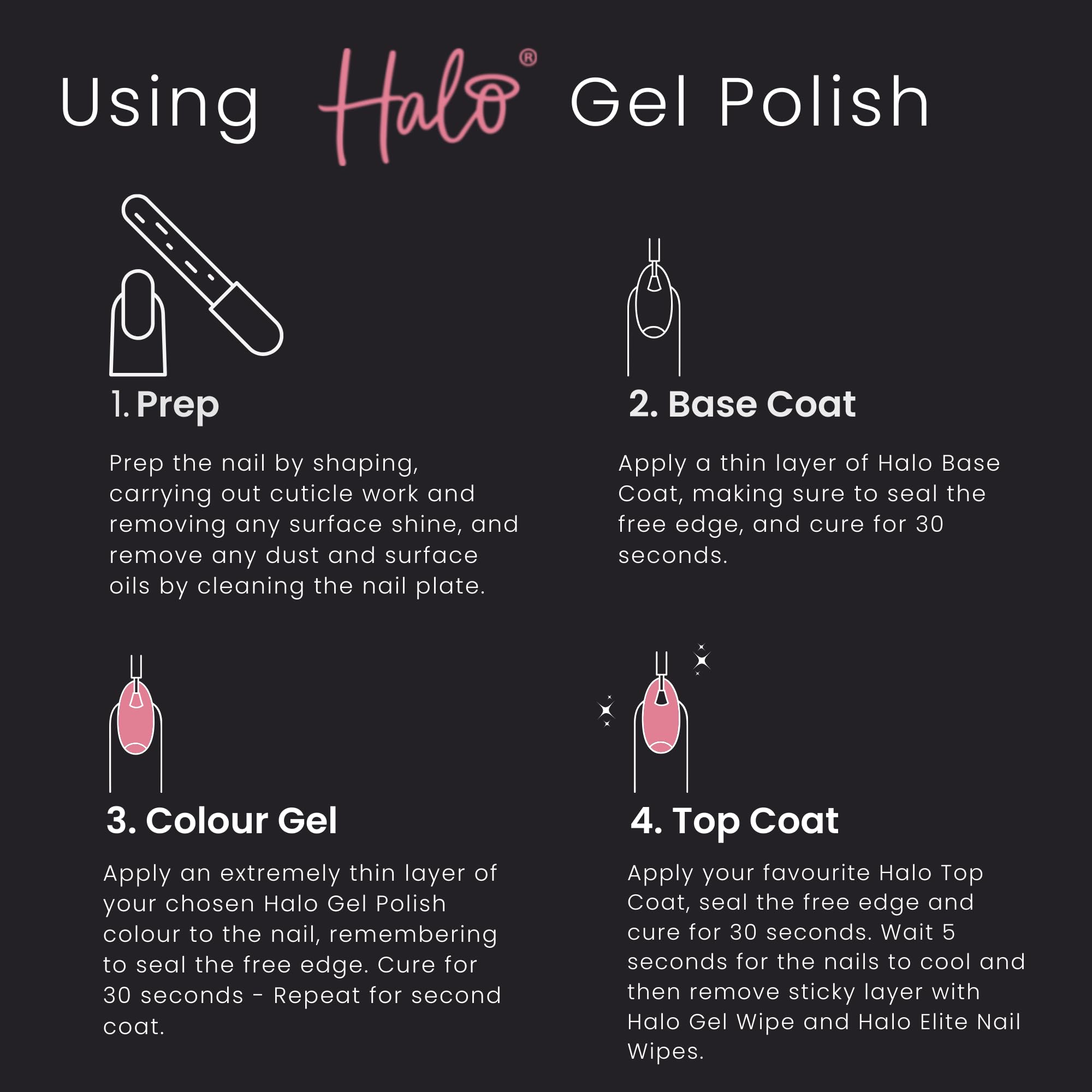 Halo Gel Polish 8ml - French White. UV/LED Gel Nail Polish, Long Lasting & Easy To Apply. Nail Art Colours For Manicure & Pedicure. Gel Polish For Professional & Home Use. — view 15