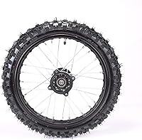 Vista 3 de Neumático Knobby de 1.85x12 60/100-14 delantero y 1.4x14 80/100-12 para motocross/pit bike/monkey bike/70/90/110/125/140/150/160cc scooter