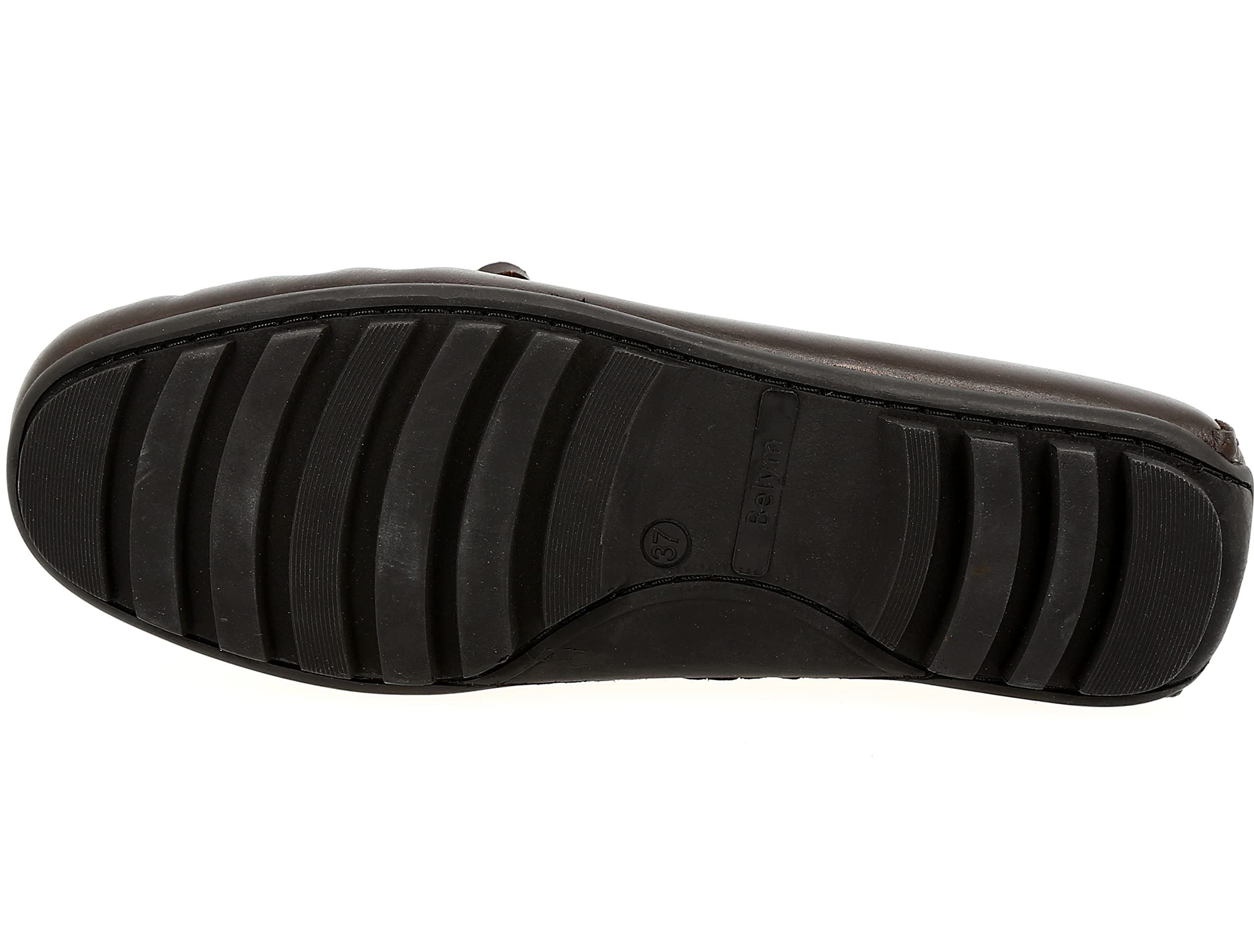 Mocassin garçon en Cuir Véritable Marron 607