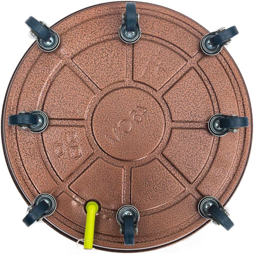 GVILTY Plant Stand Planter Caddy Heavy Duty with 8 Rubber Caster,550lb Capacity, Planter Caddies Round ​Large Flower Pot Mover Plant Dolly Holder Planter Trolley Caster brown1-18inch