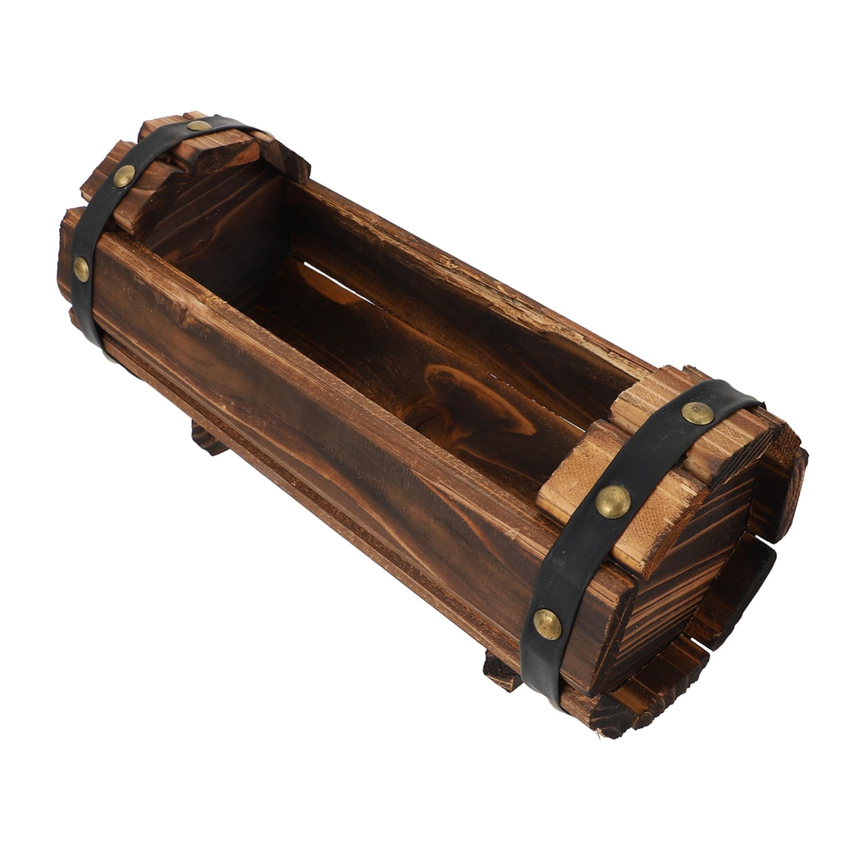 POPETPOP Maceta de Balcón de Madera Retro Multifuncional para Plantas Suculentas, Soporte Resistente para Jardín y Oficina Diseño Anticorrosivo