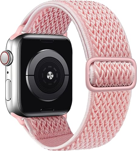 Stretchy Braided Solo Loop Compatible for Apple Watch Band 38mm 40mm 41mm 42mm 44mm 45mm 46mm 49mm Adjustable Elastic Nylon for iWatch Series 11 10