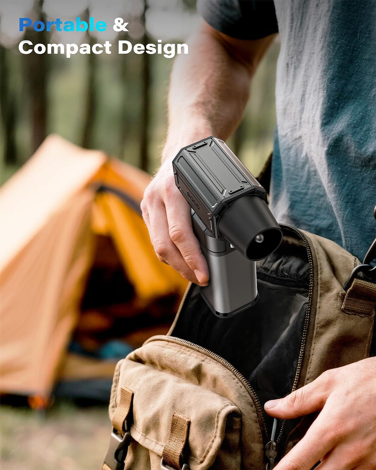 OQTIQ Electric Air Duster-Upgrade 40mm Big Motor for 150000RPM, Compressed Air Duster with 450g Wind Pressure, 4-Gear Adjustable Cordless Air Blower for Computer, Keyboard, Home Clean, Outdoor and Car - Image 9