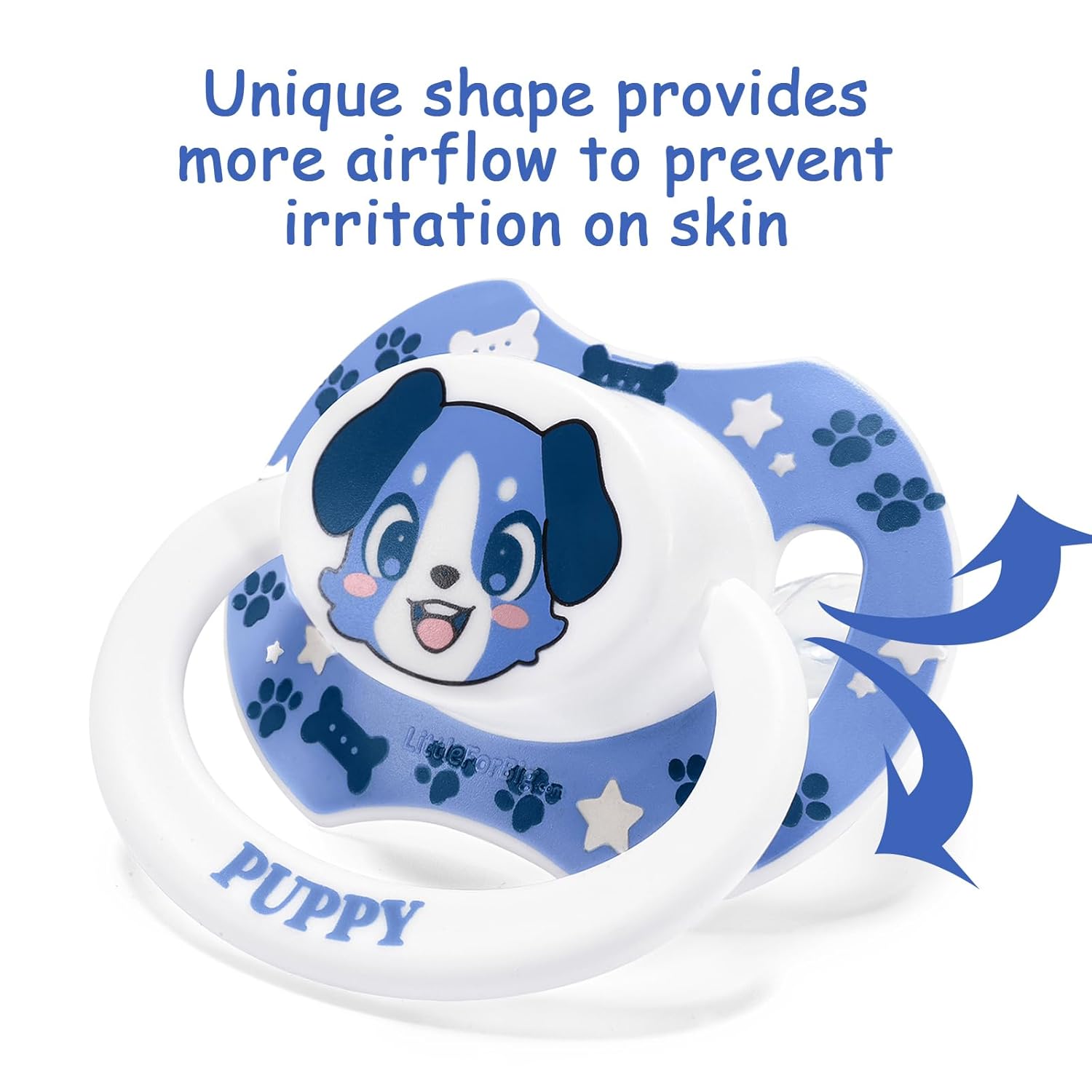LittleForBig Little Blue Bigshield Generation-II Adult Sized Printed Pacifier - Image 5