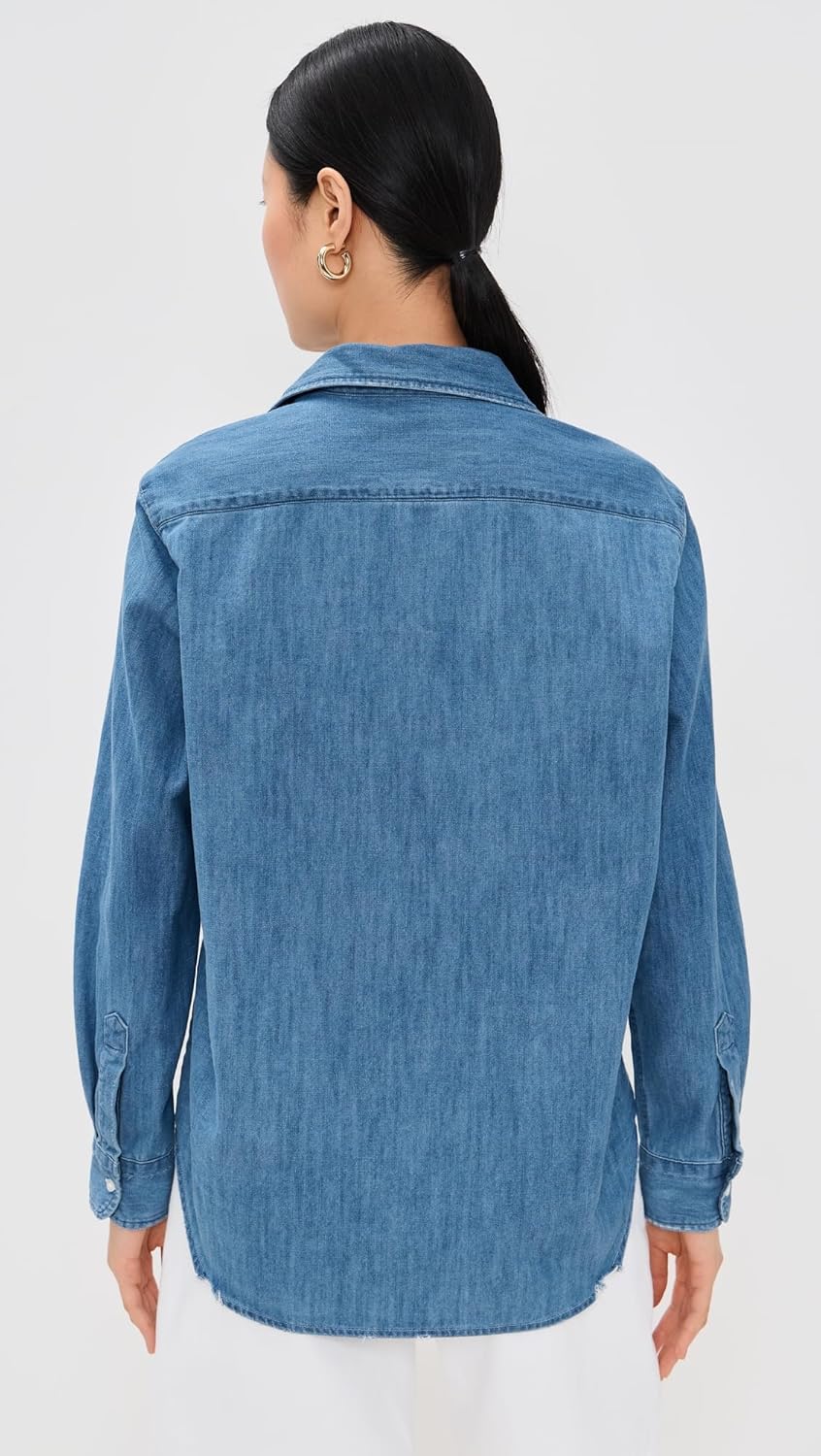 Frank & Eileen Women's Eileen Denim Relaxed Button Down Shirt - Image 4