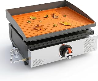 Caketime 17 Inch Silicone Mat for Blackstone Griddle Accessories Grill Top Cover Grilling Cooking Baking Kitchen BBQ Essentials Flat Air Fryer Fun Gadgets Anniversary Birthday Chef Men Gifts