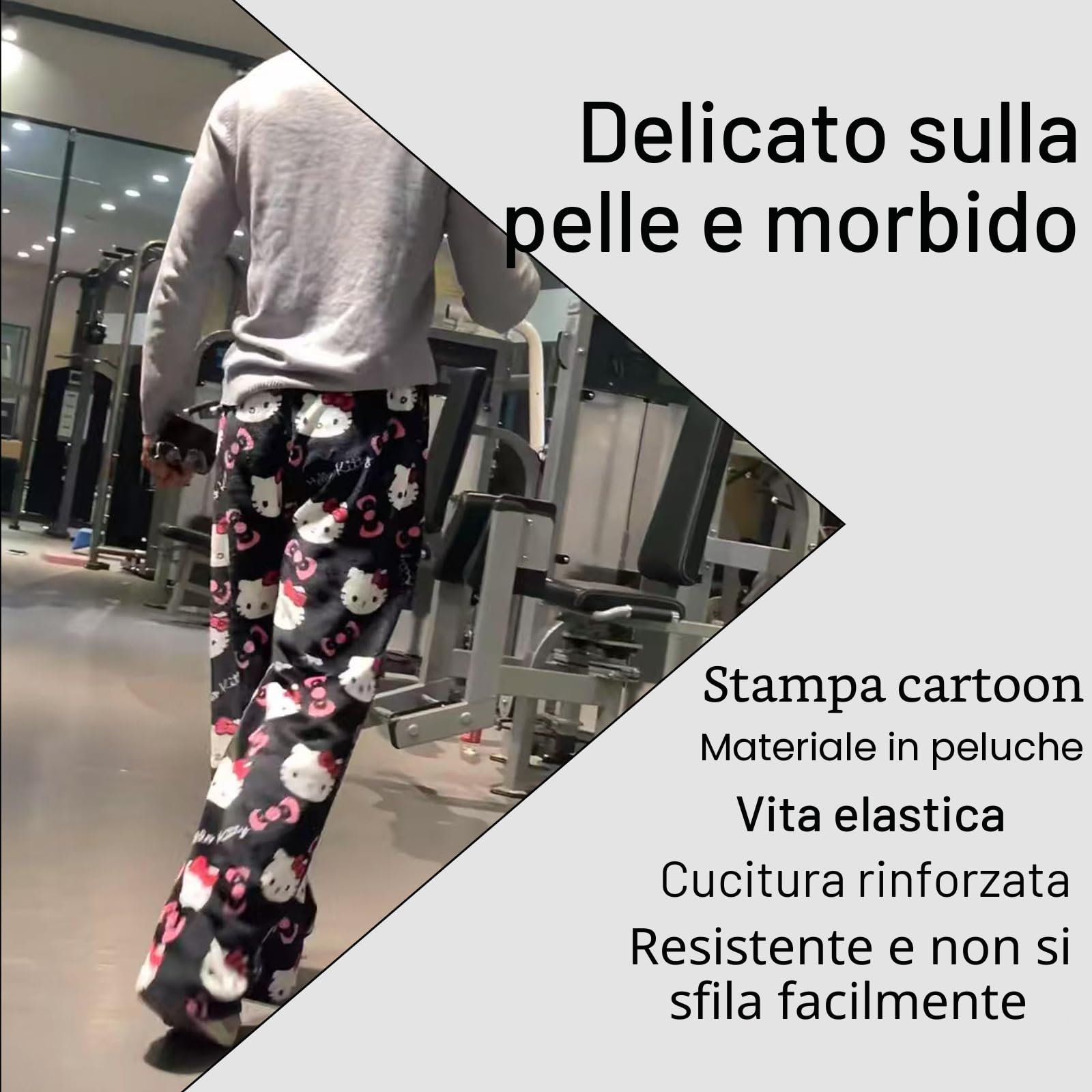 kitty Pigiama da donna, lungo, morbido, Kawaii, pigiama, anime, comodo pigiama da donna, anime, casual, primavera/estate