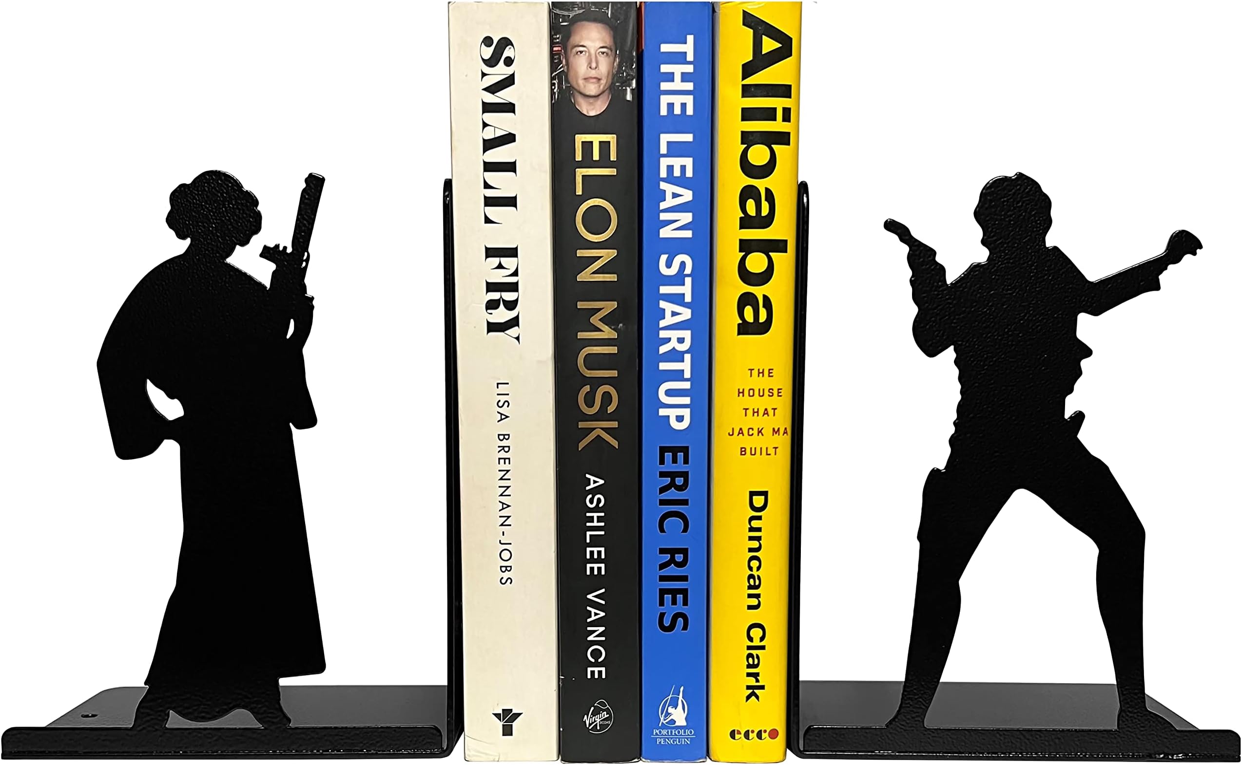 Decorative Metal Bookend, Non Skid Book End, Book Stopper for Home/Office Decor/Shelves, 5.9 X 3.9 X 3.14 Inch Per Piece