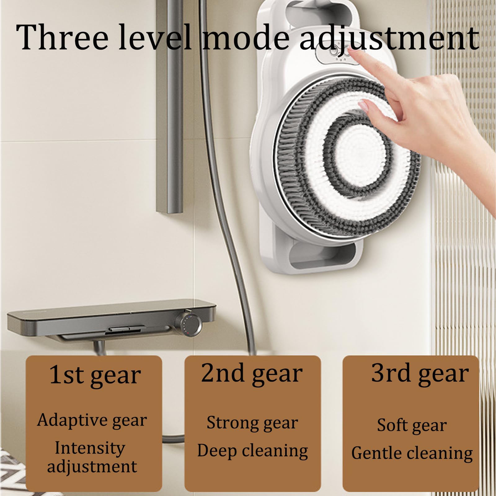Wall-Mounted Electric Back Scrubber,2024 Upgrade 360° Automatic Back Scrubber For