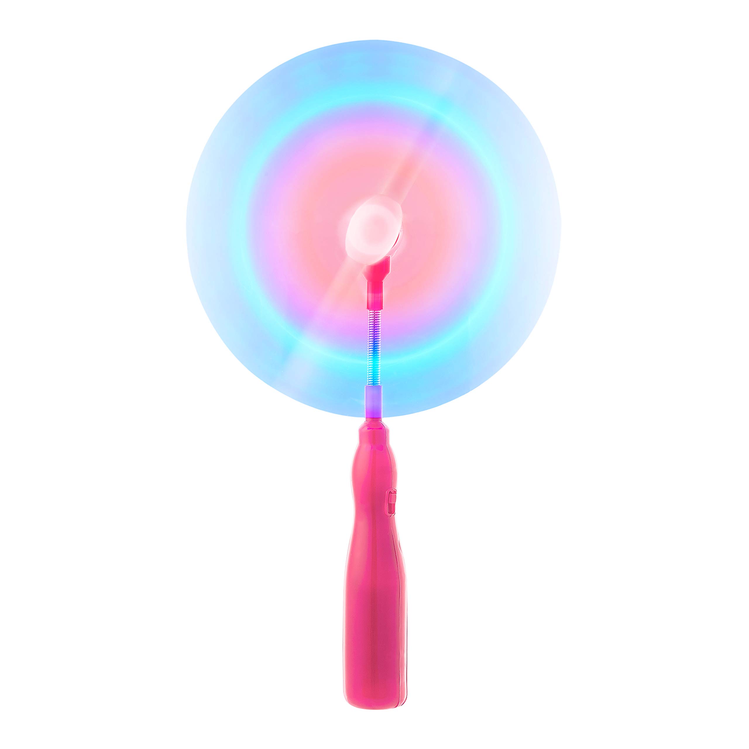 Pack of 4 Pink LED Swivel Fan Wand LED Windmill Spinners Light Up Flashing Spinning Swivel Fan Light Childrens Windmill Spinning Light Toy Party Gifts Favours Kids Light Up Toys Flexible Neck — image 1