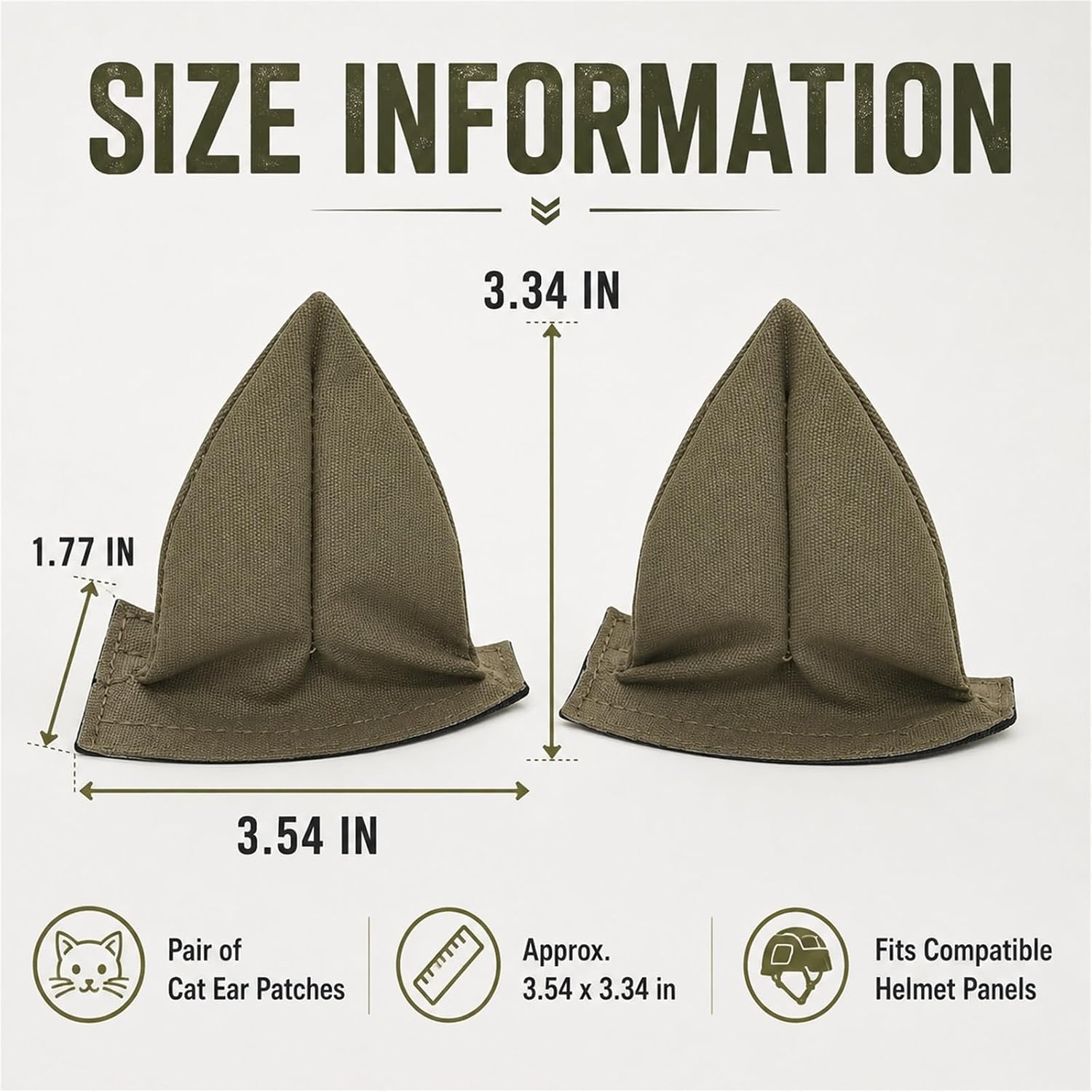 Cute Cat Ears Helmet Patch, Hook Loop Accessory for Cosplay Costumes image 3