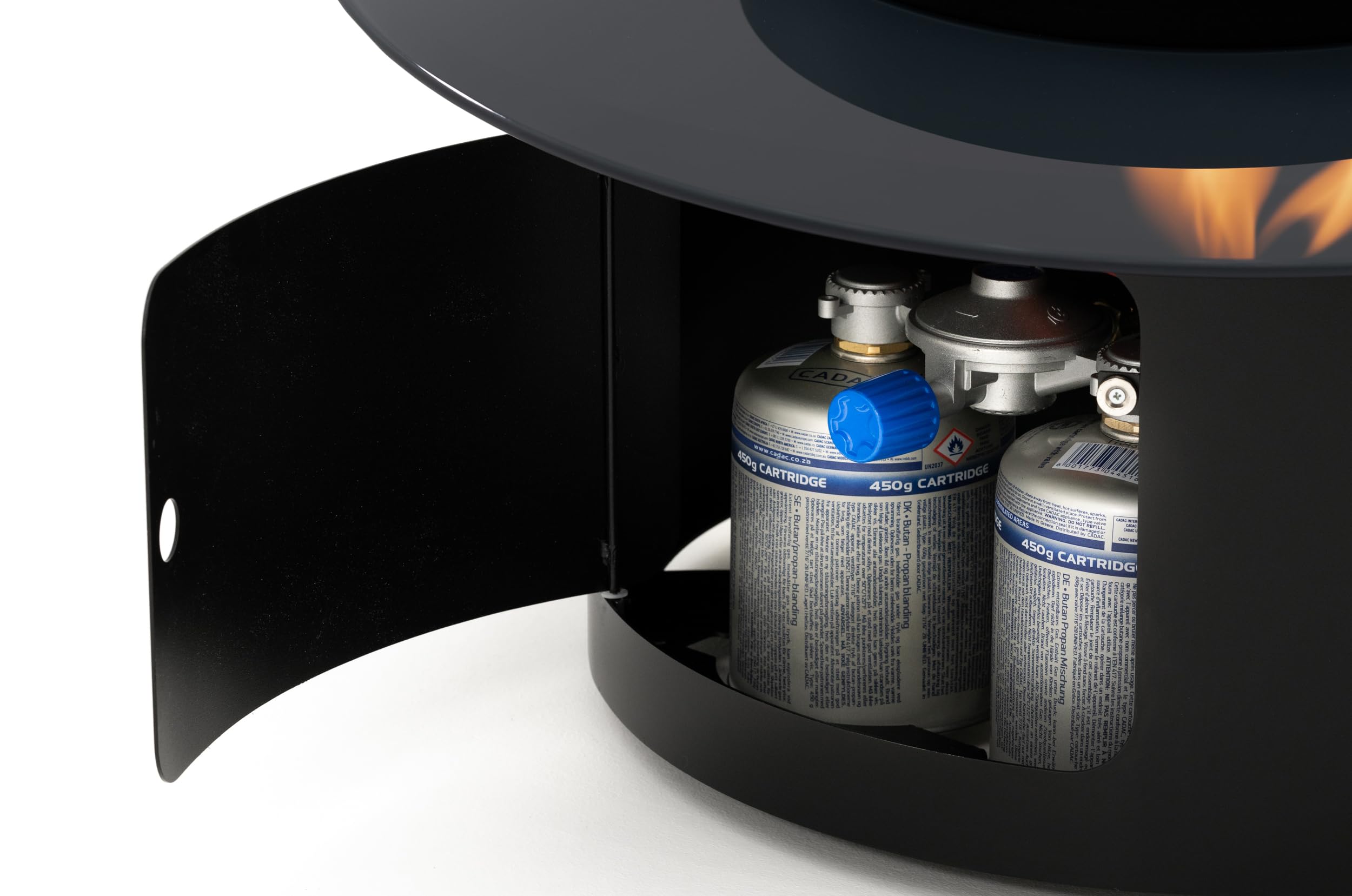 Planika Dot 2-en-1 Mesa de Café con Fuego – Fogata, Chimenea Exterior, de jardín, de café para Patio, de café, Calefactor para Patio. Superficie Duradera, fácil de controlar, Incluye Cubierta.
