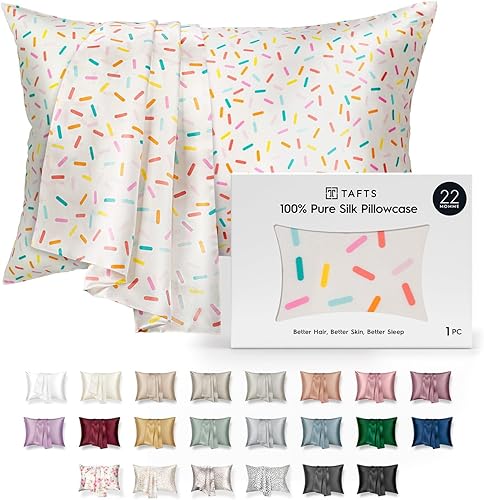 Miniatura 9 de Tafts 27 Momme - Funda de almohada de seda de mora, 100 % pura para cabello y piel, hipoalergénica, ambos lados de grado 6A, de fibra natural y