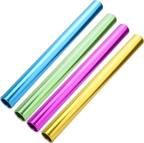 Miniatura 9 de Batón de relé, 3 bastones de relé de galvanoplastia de aleación de aluminio para pista y campo de sprint para correr al aire libre, carreras de