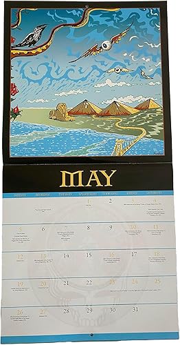 Miniatura 6 de Calendario de pared 2024 de Grateful Dead 2024, 12 x 12 pulgadas, obra del artista Mike DuBois