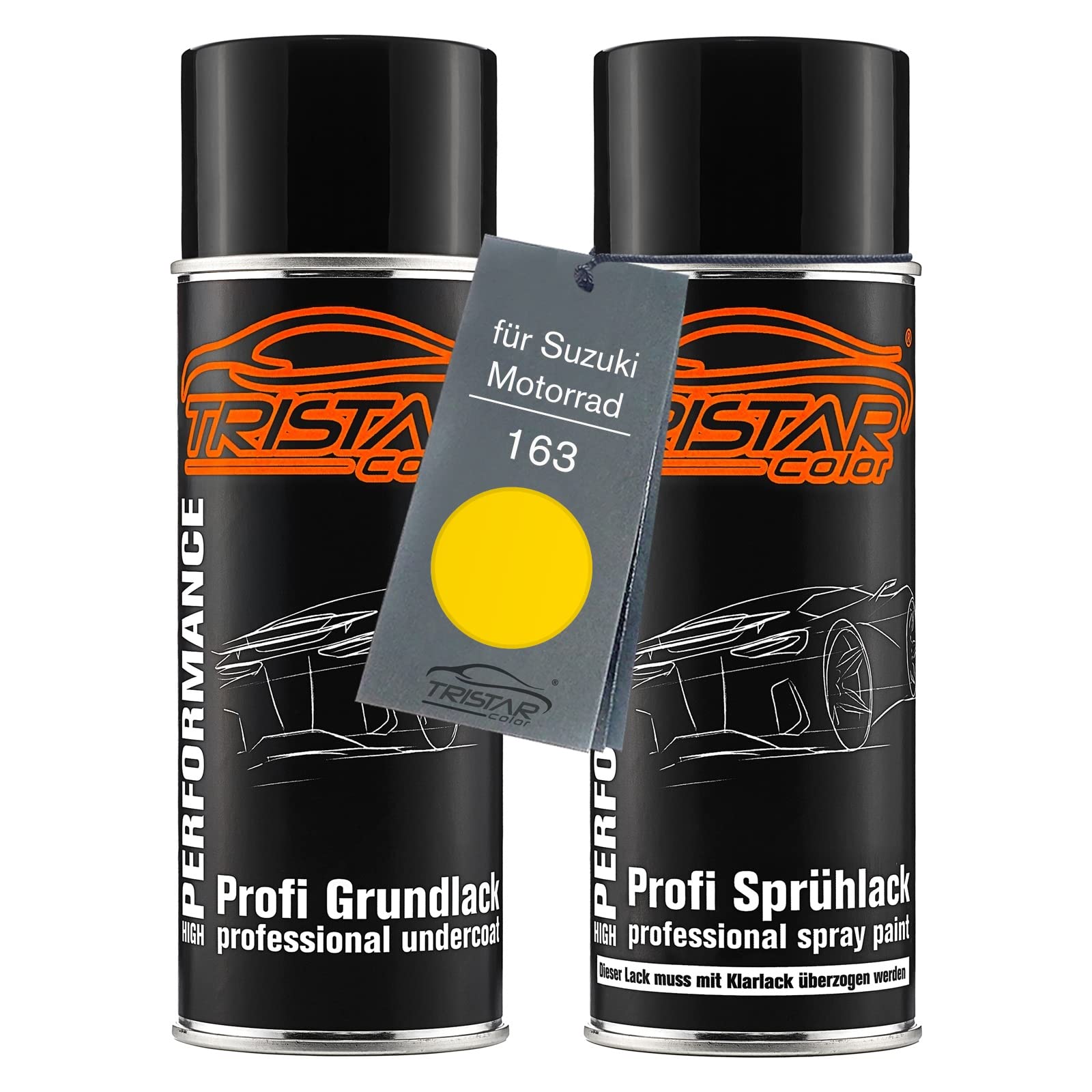 Tristarcolor Phloling Yellow Motorcycle Paint Spray Can Set For Suzuki Motorrad 163 Under Base Coat Spray Can 400Ml