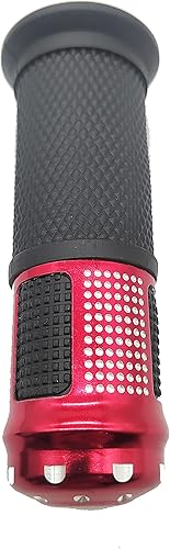 Miniatura 4 de Empuñadura del acelerador de bicicleta eléctrica, universal para bicicleta, acelerador giratorio con agarres rojos con pantalla LED e interruptor de