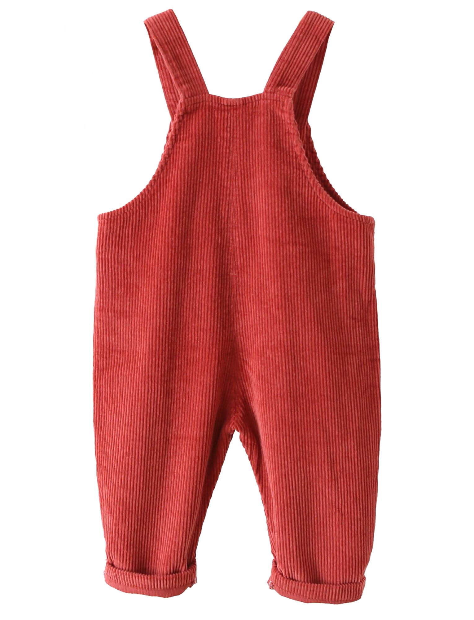 Panegy Salopette en velours côtelé pour bébé - Salopette ample de couleur unie avec bretelles - Pantalon doux rétro une pièce - Pantalon à bretelles - Combinaison pour nouveau-né - Pour le printemps