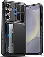 Vista 11 de ATATOO Funda para Samsung Galaxy S24 FE con tarjetero (almacena 4-5 tarjetas) [bloqueo RFID] y cubierta de cámara deslizante, protección de grado