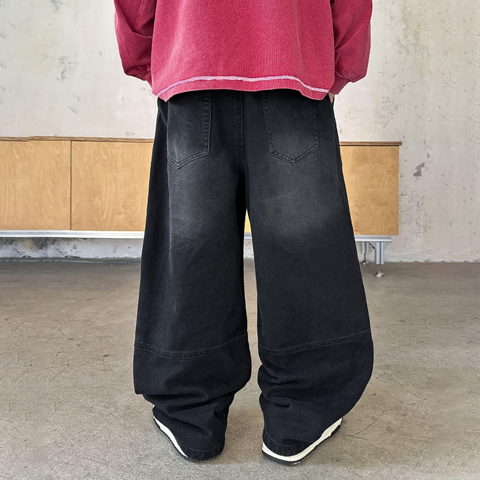 Vaqueros Niño 4-14 Años Anchos Pantalón Vaquero Adolescentes Chico Elasticos Rectos Vintage Y2K Streetwear Jeans Pantalones Vaqueros de Trabajo Denim Holgados Invierno 2026