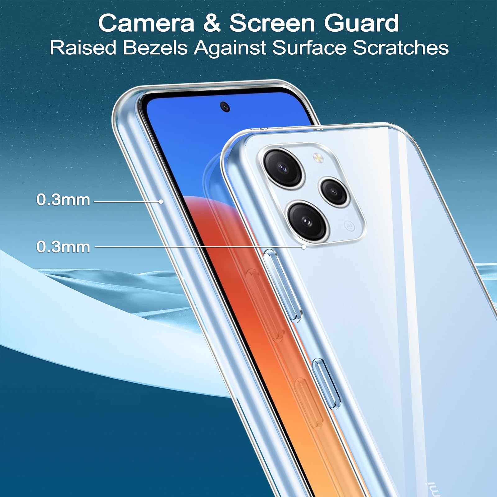 Cover + Vetro Temperato Per Xiaomi Redmi 12 4G – Custodia Silicone Trasparente