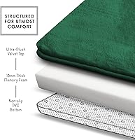 Vista 6 de Clara Clark - Tapete para baño, de espuma viscoelástica, terciopelo y felpa ultra suave, antideslizante, lavable a máquina y de secado rápido, de 20