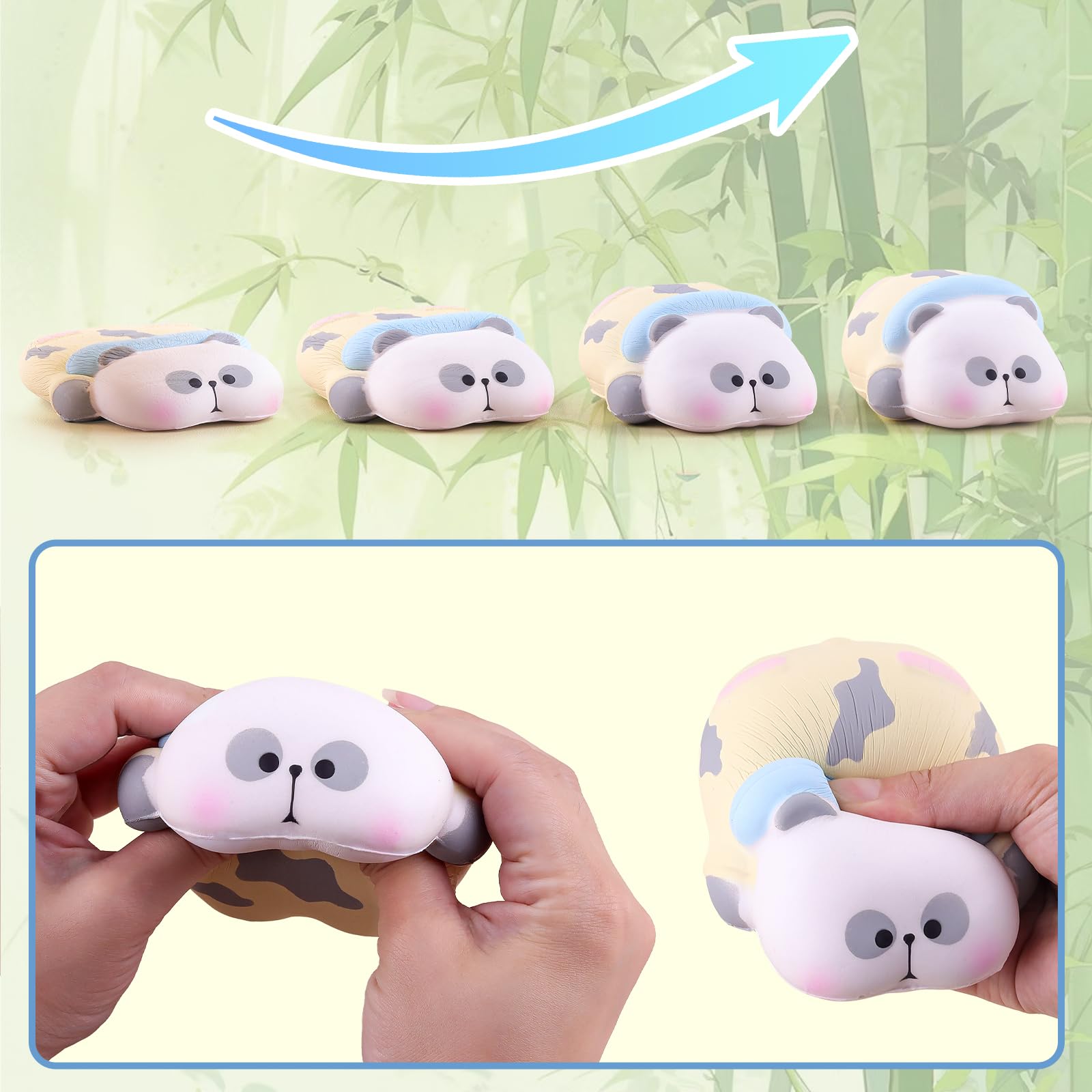 Anboor Squishies Toys For Kids Panda Slow Rising Animals Foam Squishys Jumbo Animal Big Stress Squishes Cute Squeeze Toy - Image 4