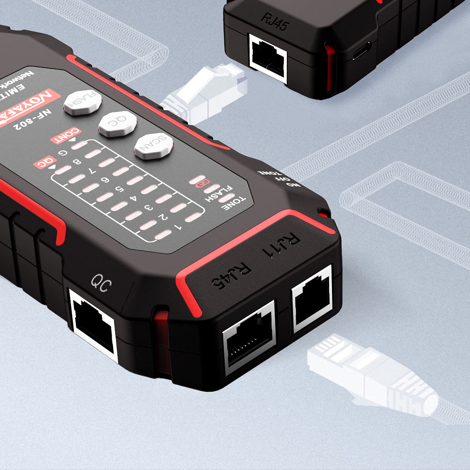 NOYAFA NF-802 Erweiterte Kabel Tester mit PoE Multifunktions Draht Tracker Netzwerkkabel Tester für LAN CAT5 CAT6 Tracker