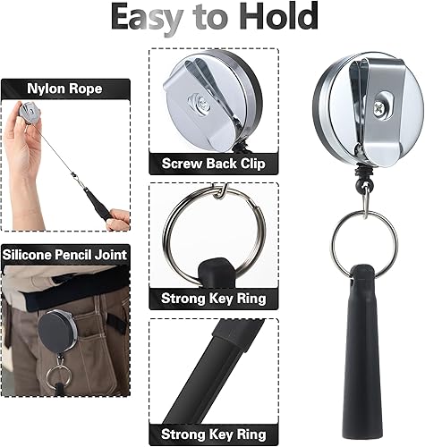 Miniatura 26 de 14 lápices de carpintero, 7 pulgadas, octogonal plano, negro, para carpintería, resistente, con sacapuntas y soporte retráctil para carpintería