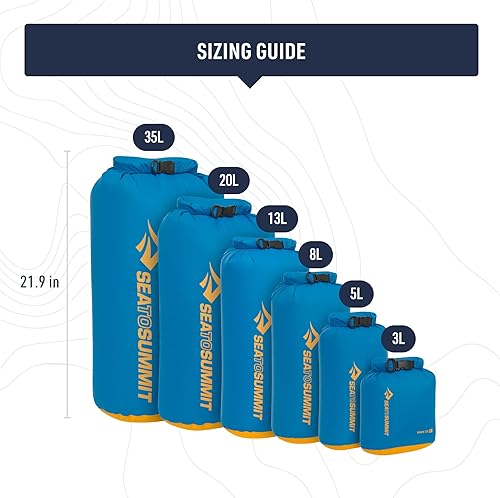 Miniatura 6 de Sea to Summit eVac bolsa impermeable, bolsa de compresión con tapa enrollable, 3 litros, azul azulejo turco