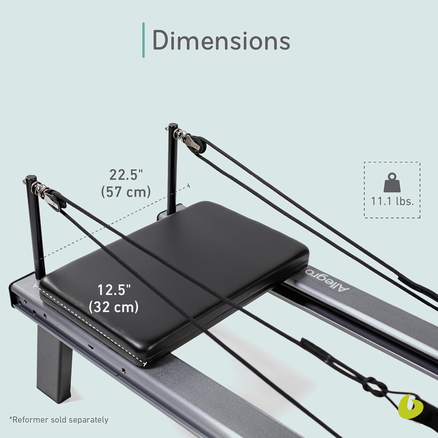 Balanced Body Allegro Nextgen Extended Head End Platform, Pilates Machine Accessory for Stretching