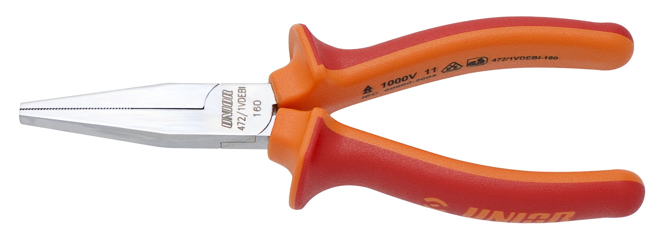 Alicate boca plana aislado VDE UNIOR 160 mm serie 472/1VDEBI