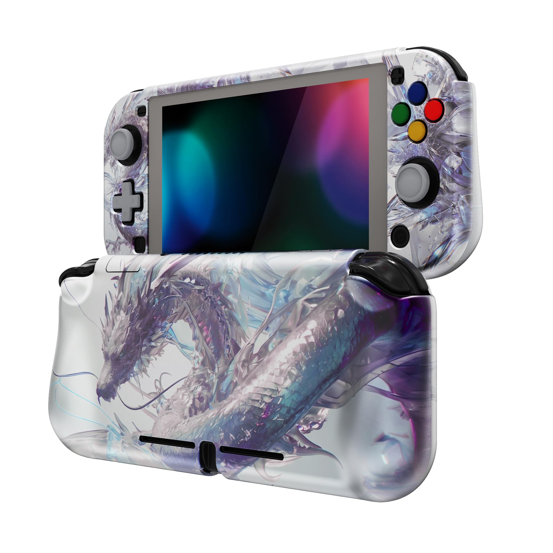 PlayVital ZealProtect Funda Protectora Dura para Nintendo Switch Lite Accesorios Carcasa con Protector de Pantalla & Tapas de Agarre para el Pulgar & Pegatinas de ABXY Dirección Botón — view 41