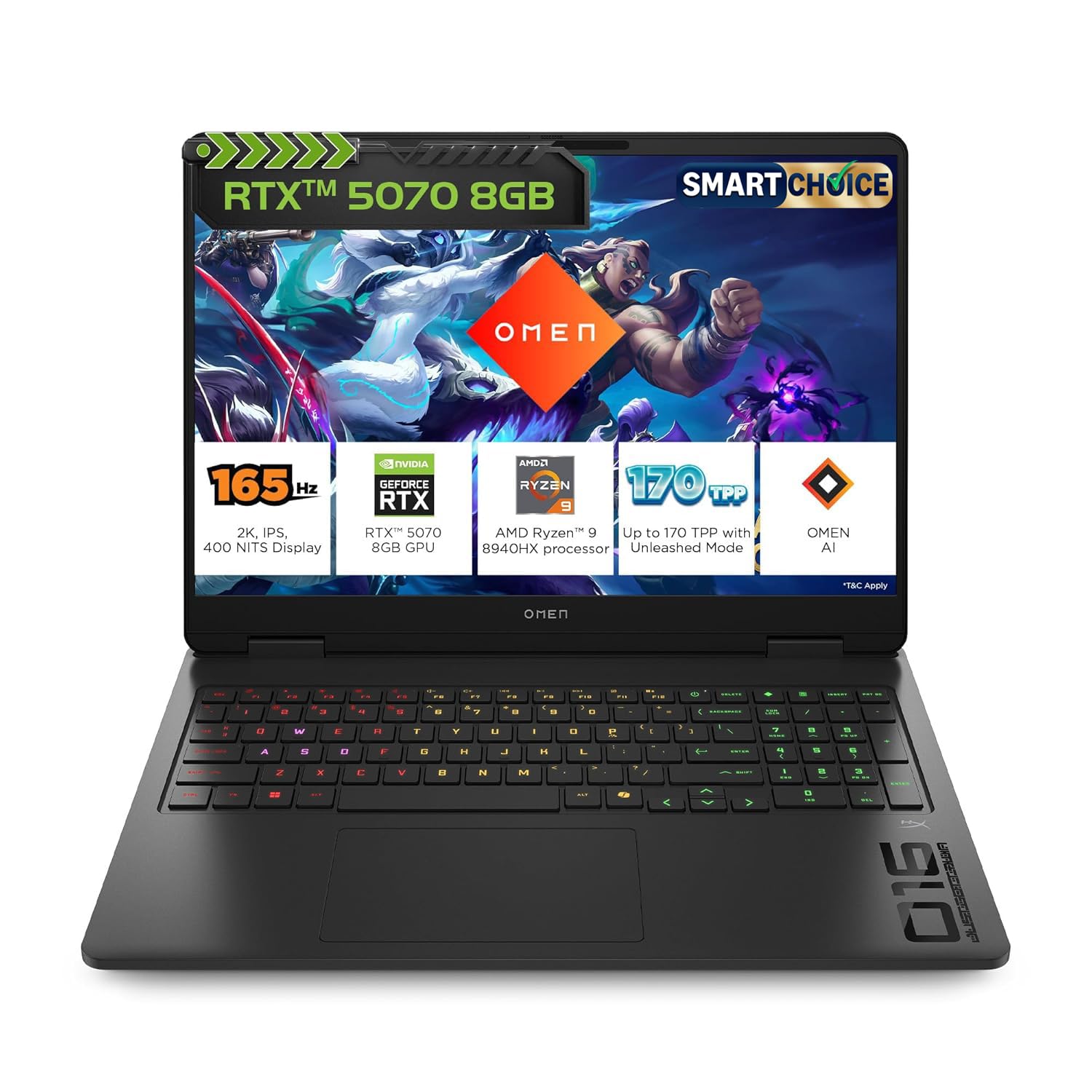 HP Omen 16, Intel Core Ultra 7 255H, 8GB RTX 5050, 24GB DDR5(Upgradeable) 1TB SSD, 2K IPS 165Hz 400 nits, 3ms RT, 16''/40.6cm, Win11, Office24, Black, 2.4kg, am0240tx, Xbox Gamepas* RGB Gaming Laptop — Amazon image 11