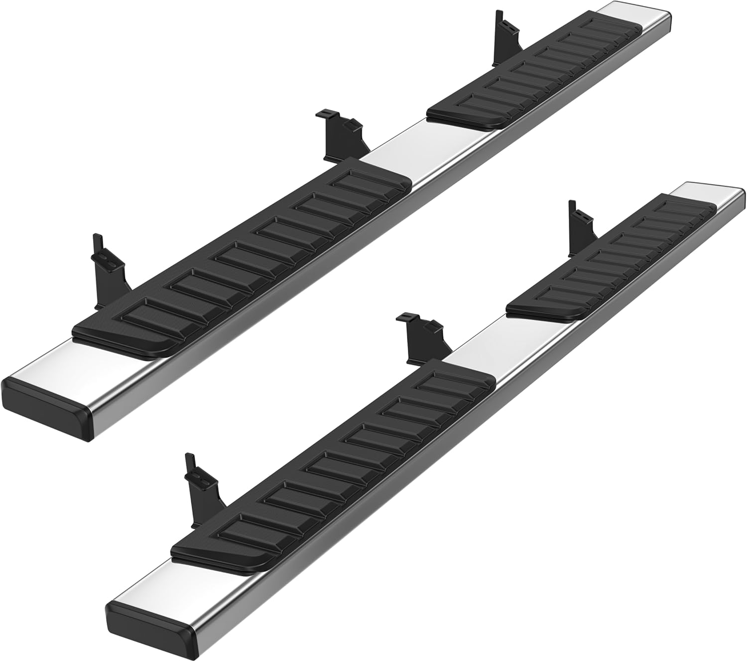 6 inches Running Boards Compatible with 2005-2024 Toyota Tacoma Double Cab Side Steps 2005-2024 Toyota Tacoma Chrome four Full-Size Doors