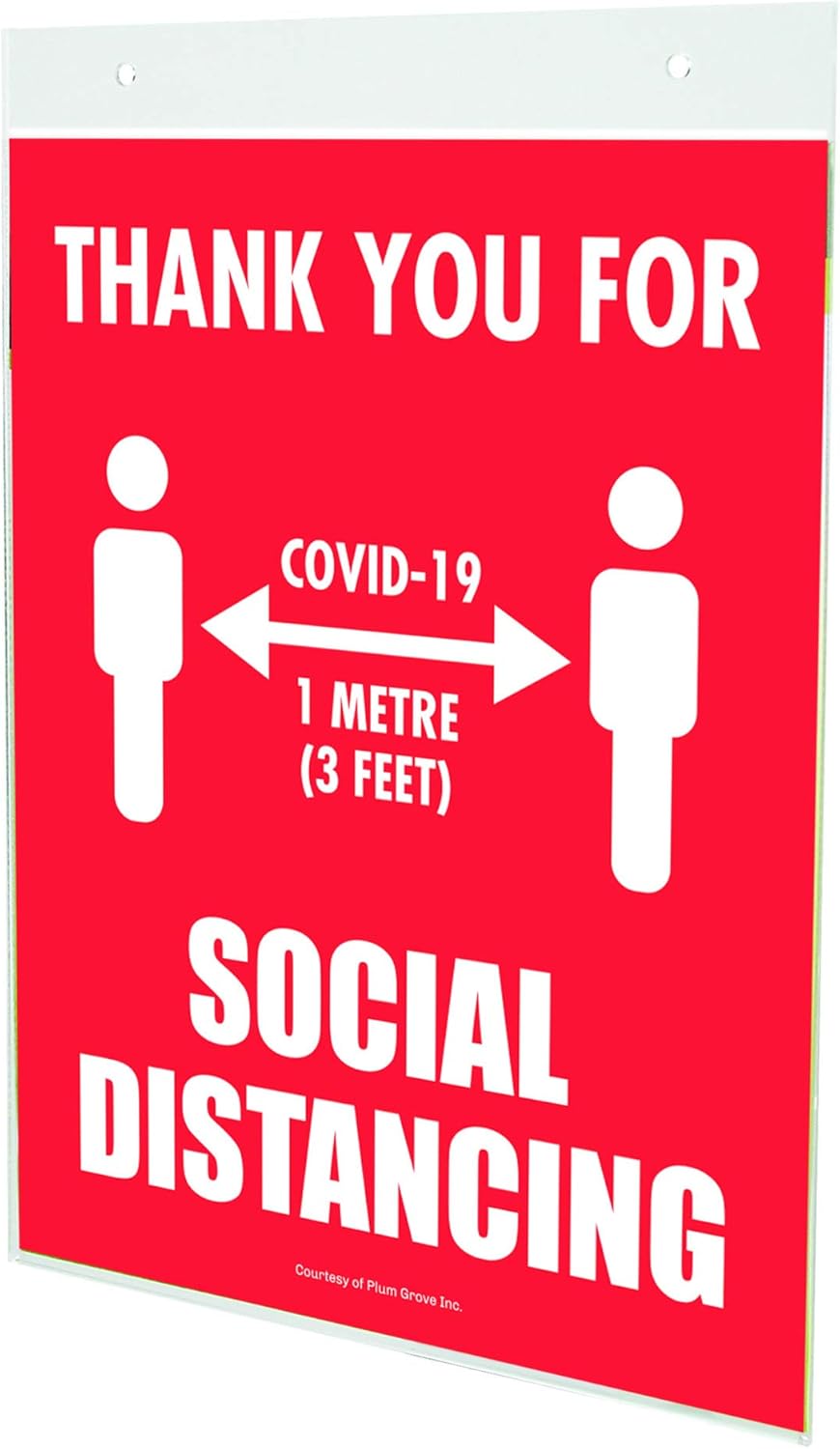 Nu-Dell 8.5 x 11 Inches Vertical Wall Mount Sign Holder, Clear : Document Holders : Office Products