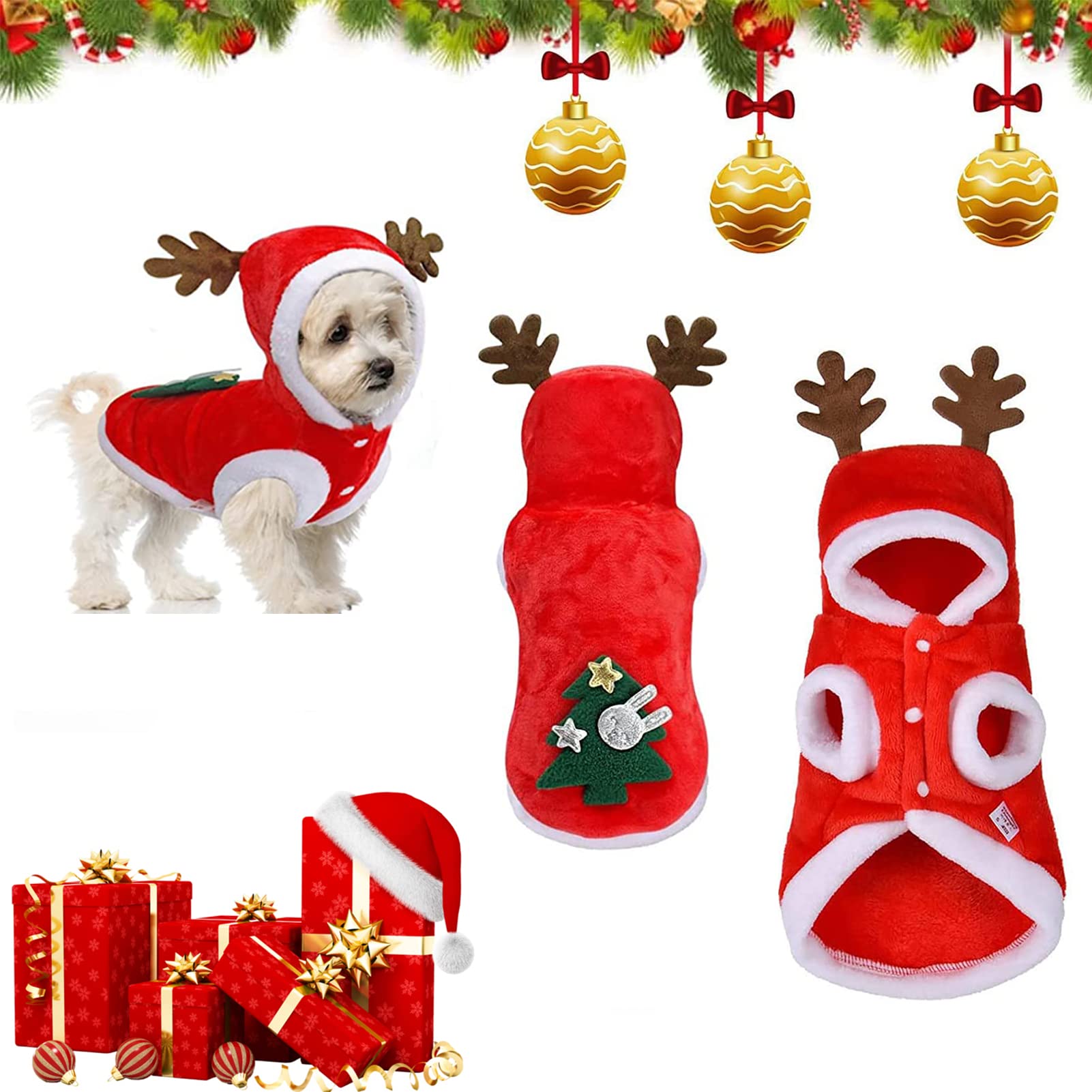 Vestito Babbo Natale Gatto Vestiti Per Cani Natalizi Piccola Taglia Vestiti  Per Cani Babbo Natale Natale, image size:1601x1601