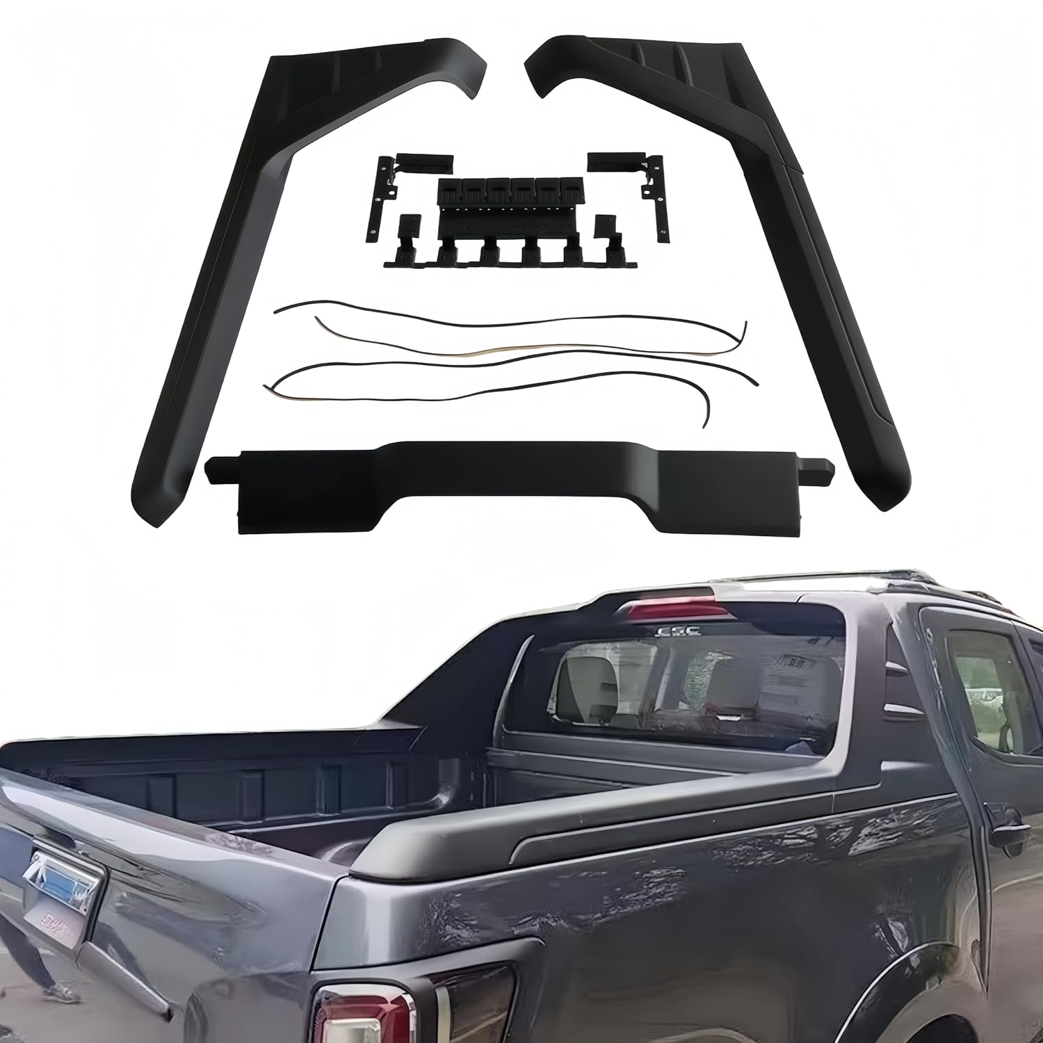 Black Roll Bar Sport Bar Truck Compatible with Isuzu D-MAX 2021+