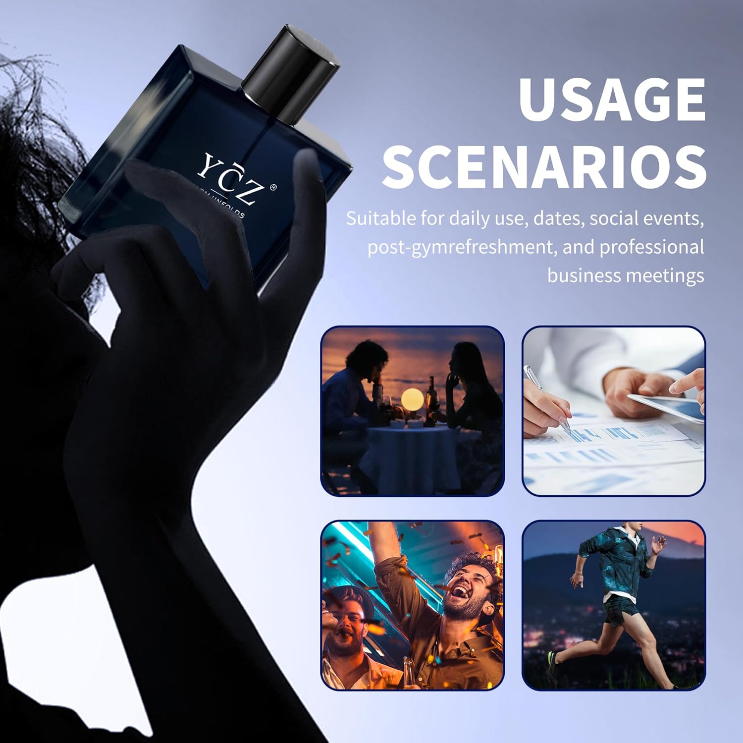 Ycz Charm Unfolds Marine Perfume for Men, 1.7 oz. Long Lasting Eau De Parfum Cologne For Men, Oriental Woody Fragrance - Ideal Special Occasions, Making it the Ideal gentlemen’s Gift - Image 4