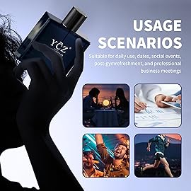 Ycz Charm Unfolds Marine Perfume for Men, 1.7 oz. Long Lasting Eau De Parfum Cologne For Men, Oriental Woody Fragrance - Ideal Special Occasions, Making it the Ideal gentlemens Gift