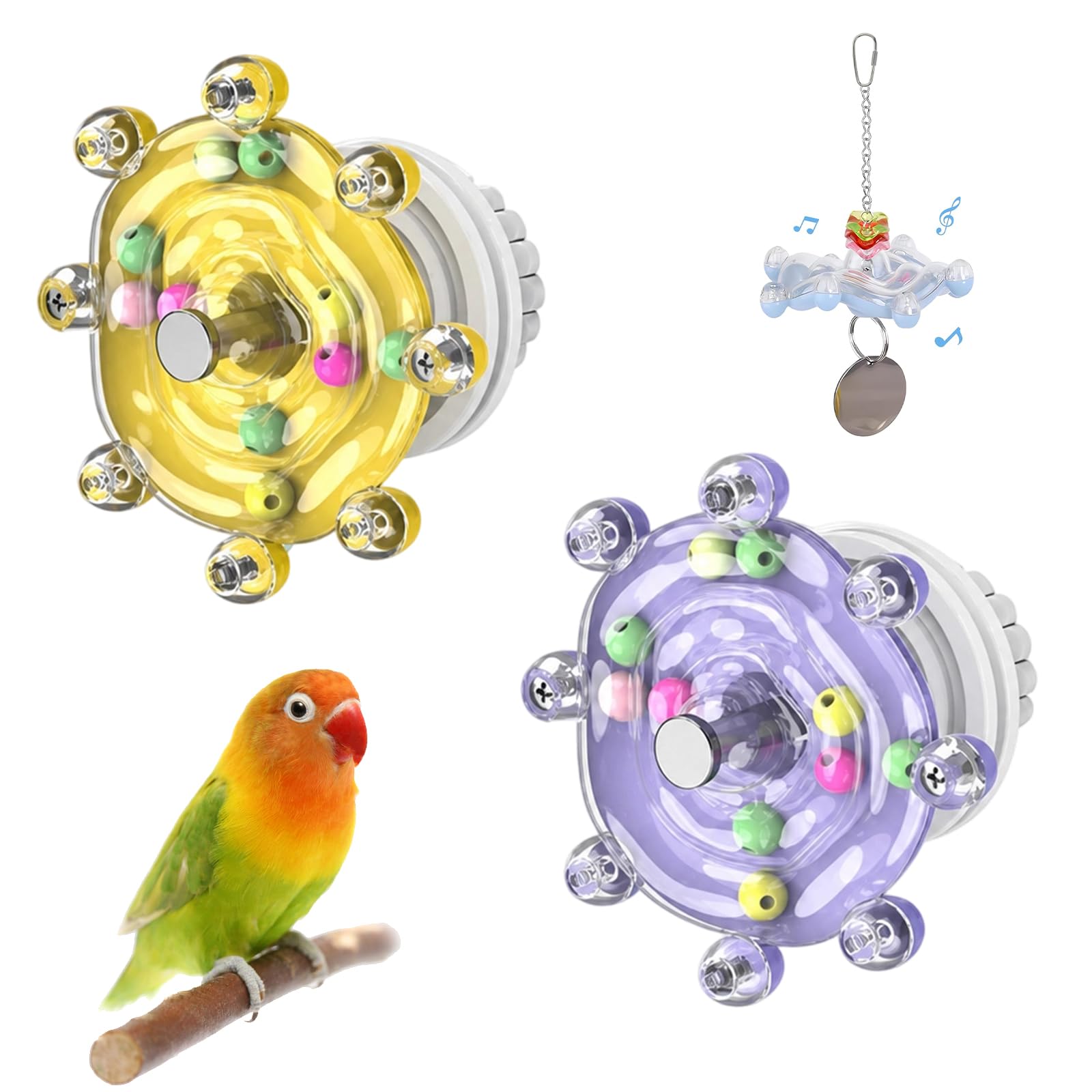 2 Budgie Toys, Parakeet Playthings, Cockatiel Accessories