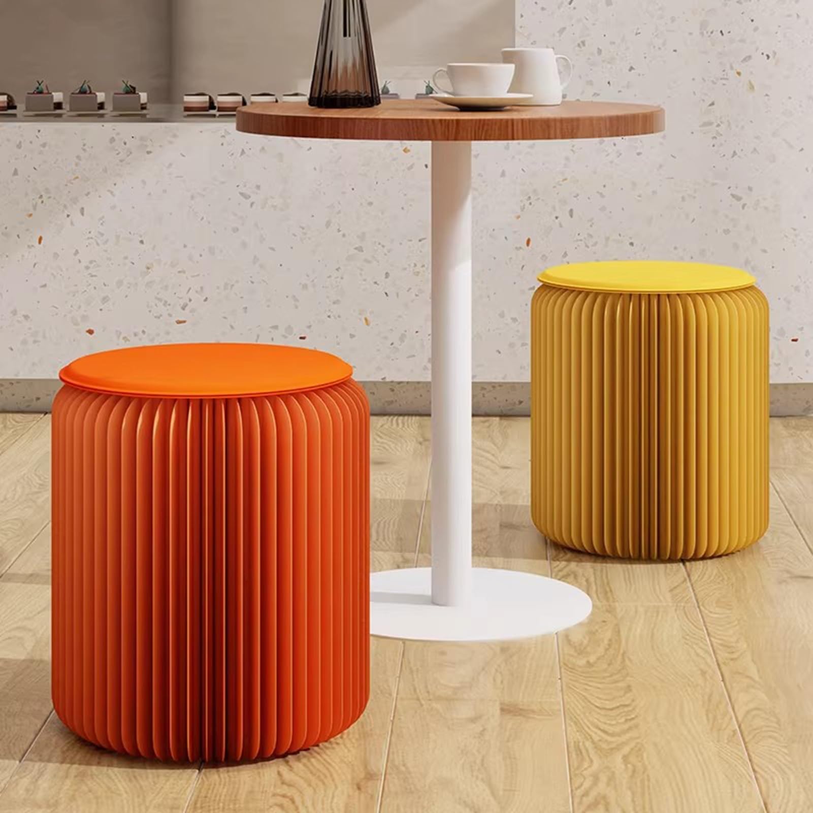 Amazon.co.jp: ペーパーベンチ 紙の椅子 折りたたみ カラフルな