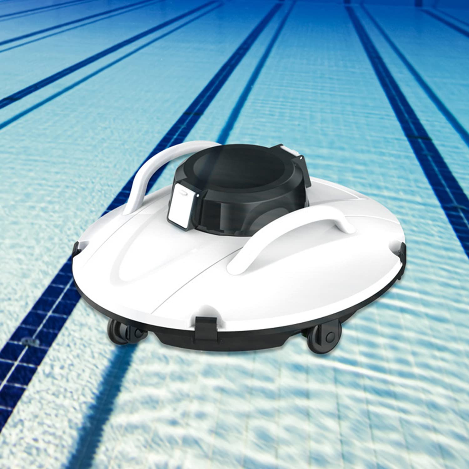 Sportowy robot czyszczący, automatyczny odkurzacz do basenu, automatyczny odkurzacz, bezprzewodowy robot do czyszczenia basenu, wskaźnik LED, ostatnie 90 minut, maksymalna głębokość wody wynosi 2,5