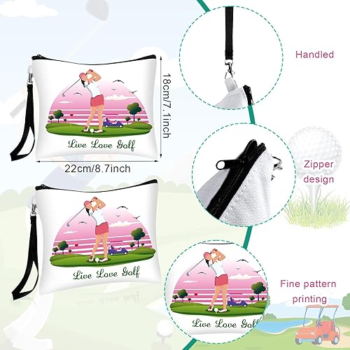 Miniatura 8 de Skylety 9 Pieces Golf Gift Cosmetic Bags Golf Makeup Bag Golf Pouch Cosmetic Toiletry Organizer Case for Golfer Team Ladies Girls, 9 Styles