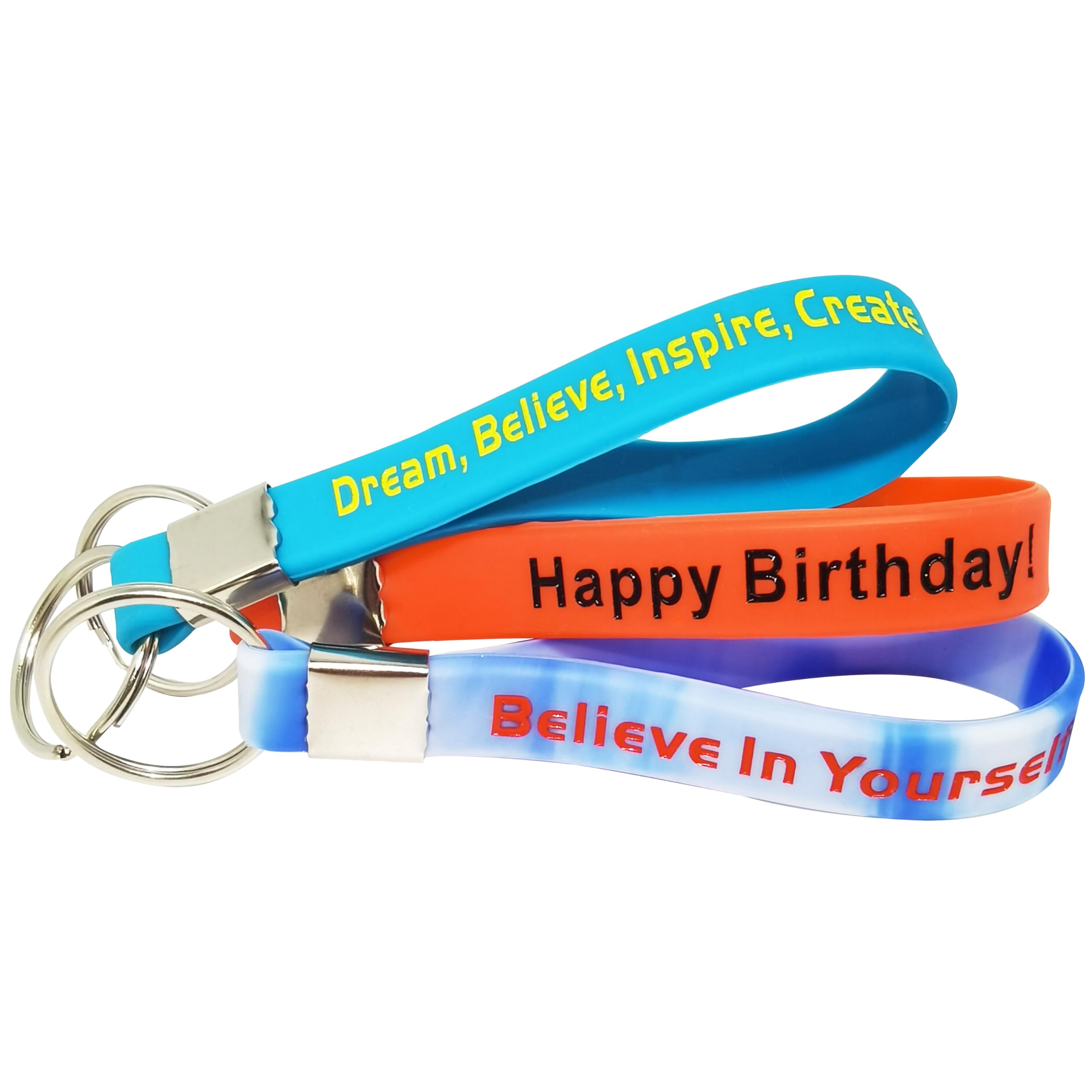 24 portachiavi personalizzati in silicone personalizzato portachiavi in serie portachiavi personalizzati per eventi, consapevolezza, motivazione personalizzabile