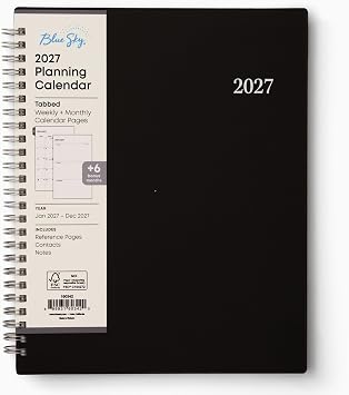 Blue Sky 2027 Weekly & Monthly Planner Calendar, 7"x9", Enterprise