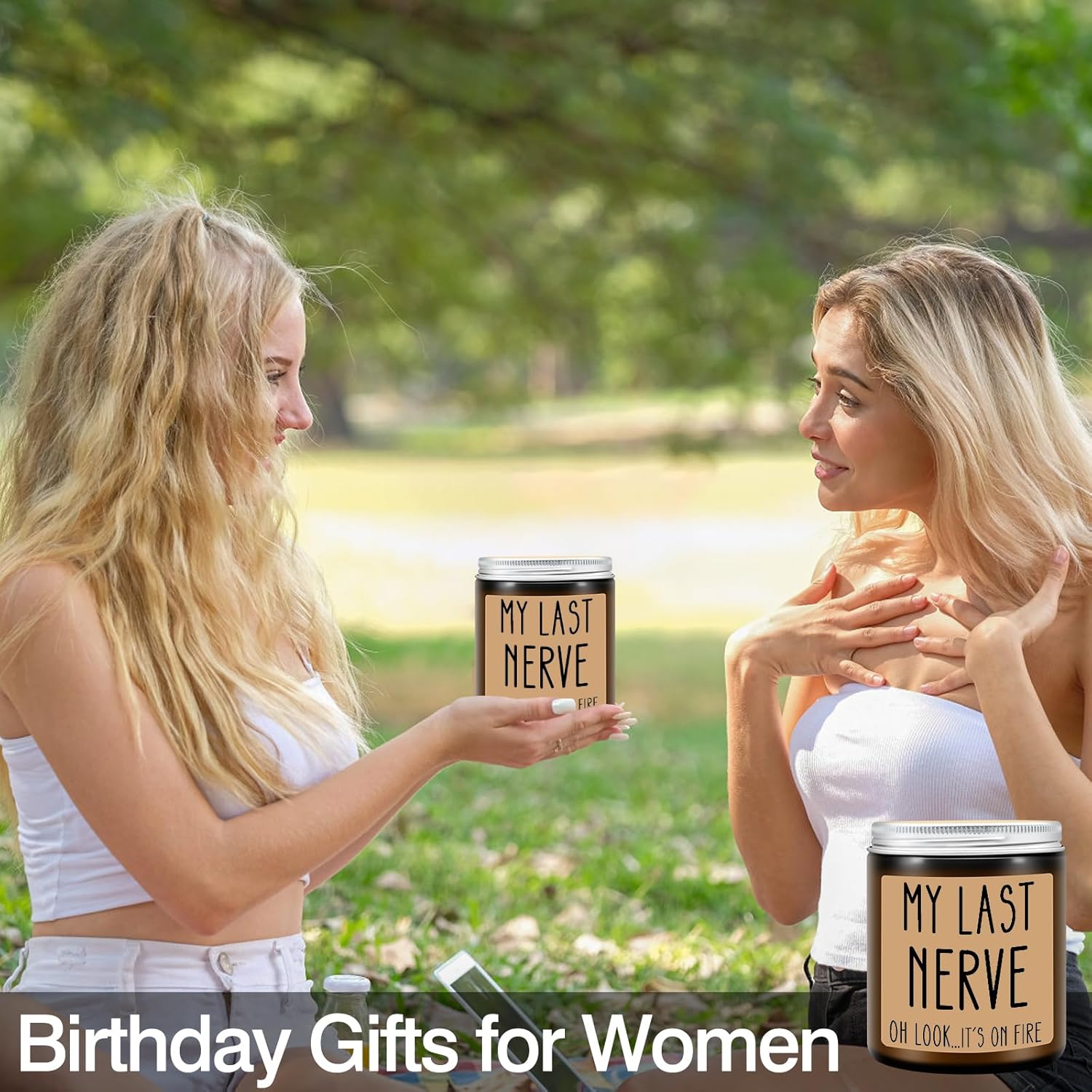 Homsolver Birthday Gifts for Women Men, Valentines Galentines Day Gift for Her Him - My Last Nerve Lavender Candles - Funny Best Friend, White Elephant Gifts for Adults, Coworkers, Sister, Bestie - Image 7